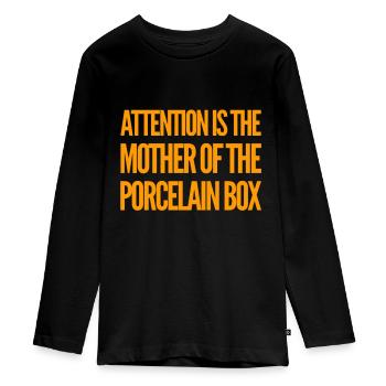 Safety first - Teenager Premium Organic Long Sleeve Shirt - black - Front - AI Model Kid Female (0cm)