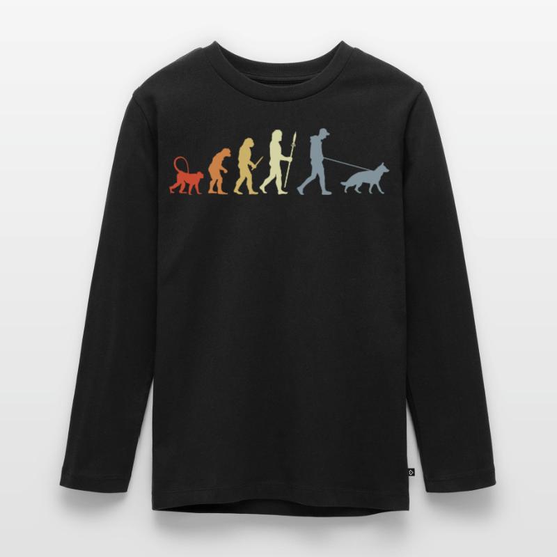 German Shepherd Owner Evolution Teenager Premium Bio Langarmshirt