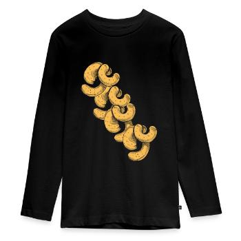 Cadeau d'art de noix de cajou - T-shirt manches longues Premium Ado - noir - Devant - AI Model Kid Female (0cm)