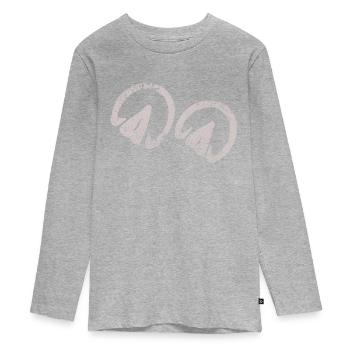 Barhuf chevaux Empreintes de sabots Drôles d’idée cadeau - T-shirt manches longues Premium Ado - gris chiné - Devant