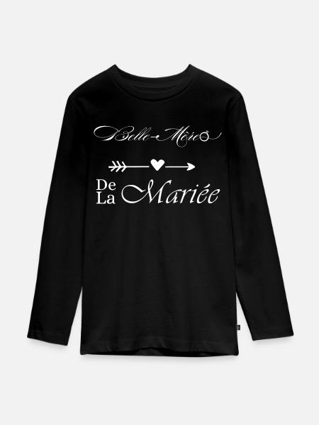 Schwiegermutter der Braut - Teenager Premium Bio Langarmshirt - Schwarz