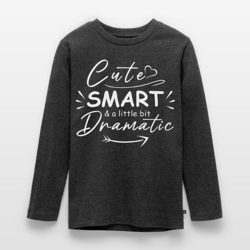 Niedlich, klug und ein bisschen dramatisch Teenager Premium Bio Langarmshirt