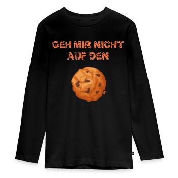 Keks - Teenager Premium Bio Langarmshirt - Schwarz - Vorne - AI Model Kid Female (0cm)
