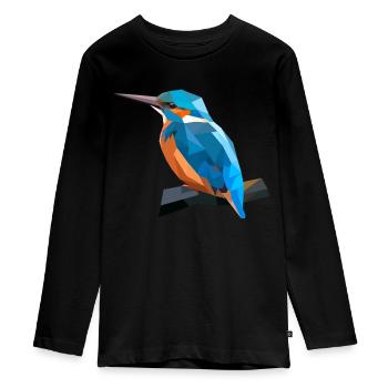 Polyart Oiseau de glace - T-shirt manches longues Premium Ado - noir - Devant - AI Model Kid Female (0cm)