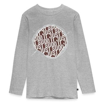 happy computer programming profession present idea - Teenager Premium Bio Langarmshirt - Grau meliert - Vorne