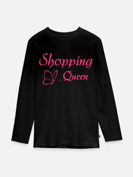 SHOPPING QUEEN - Teenager Premium Bio Langarmshirt - Schwarz