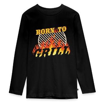 Grillen BBQ - Teenager Premium Bio Langarmshirt - Schwarz - Vorne - AI Model Kid Female (0cm)