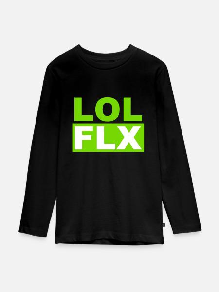LOL FLX - Teenager Premium Bio Langarmshirt - Schwarz