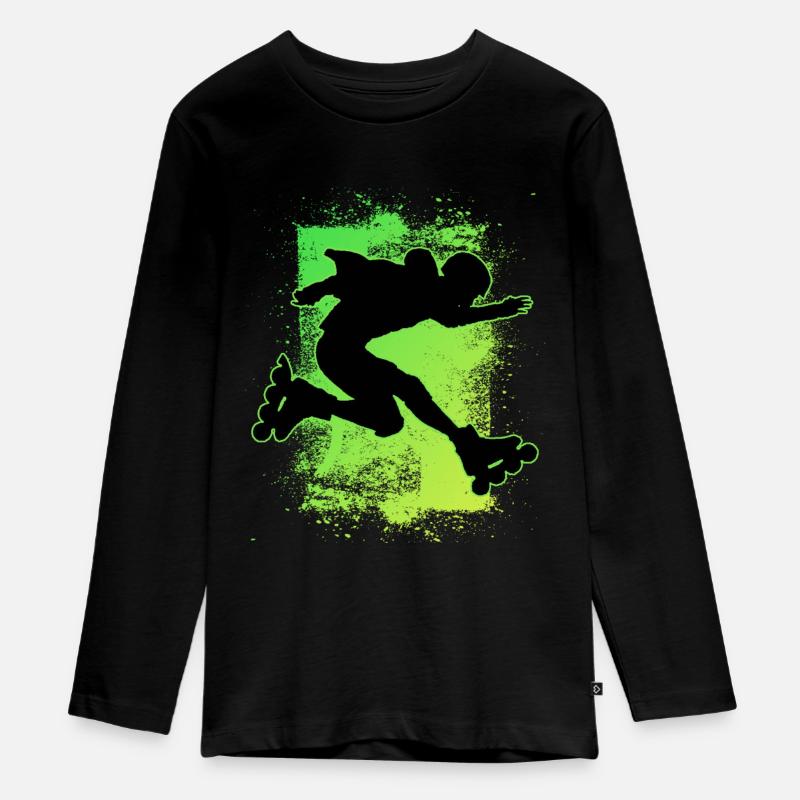 Rollerblades rollers - T-shirt manches longues Premium Ado - noir