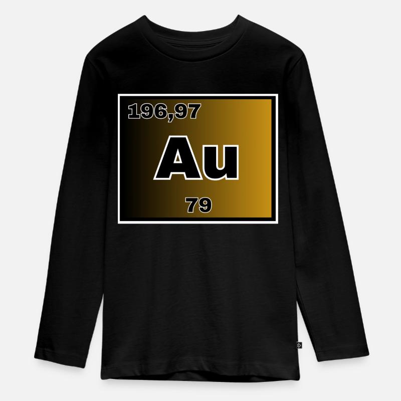 Or - T-shirt manches longues Premium Ado - noir