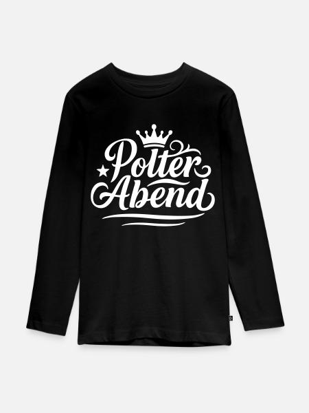 Polterabend Polterhochzeit - Teenager Premium Bio Langarmshirt - Schwarz