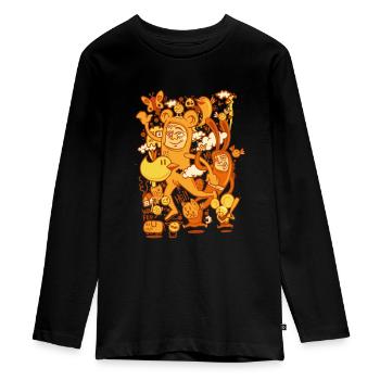 butterfly hunting - T-shirt manches longues Premium Ado - noir - Devant - AI Model Kid Female (0cm)