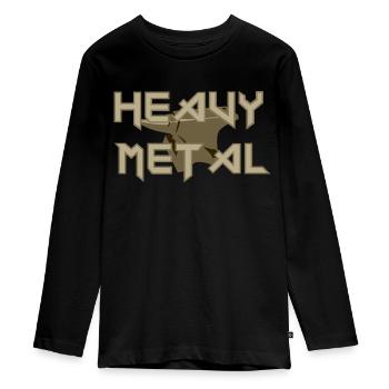métal lourd - T-shirt manches longues Premium Ado - noir - Devant - AI Model Kid Female (0cm)