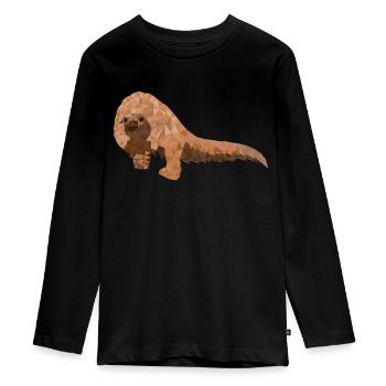 Pangolin pangolin espèce menacée Pholidota - T-shirt manches longues Premium Ado - noir - Devant - AI Model Kid Female (0cm)