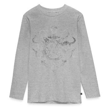 Alter Anker - Teenager Premium Bio Langarmshirt - Grau meliert - Vorne