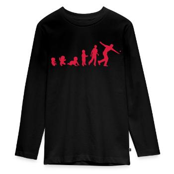 evolution pelote basque 260 - T-shirt manches longues Premium Ado - noir - Devant - AI Model Kid Female (0cm)
