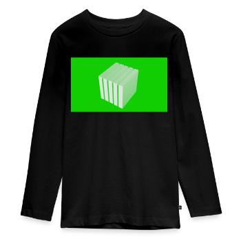 Cube - Teenager Premium Organic Long Sleeve Shirt - black - Front - AI Model Kid Female (0cm)
