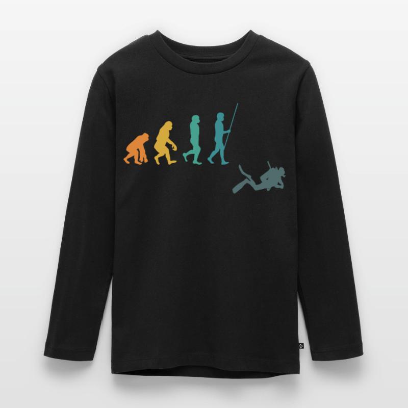 Plongeur Evolution Plongée Diving Cadeau T-shirt manches longues Premium Ado
