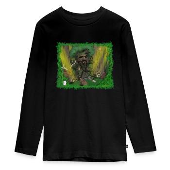 Gardes forestiers - T-shirt manches longues Premium Ado - noir - Devant - AI Model Kid Female (0cm)