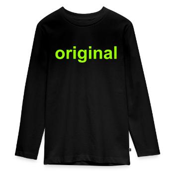 original - authentique - pièce unique - T-shirt manches longues Premium Ado - noir - Devant - AI Model Kid Female (0cm)