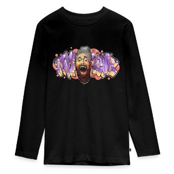 Say Yeah - Teenager Premium Bio Langarmshirt - Schwarz - Vorne - AI Model Kid Female (0cm)
