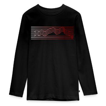 simple mountains - Teenager Premium Bio Langarmshirt - Schwarz - Vorne - AI Model Kid Female (0cm)