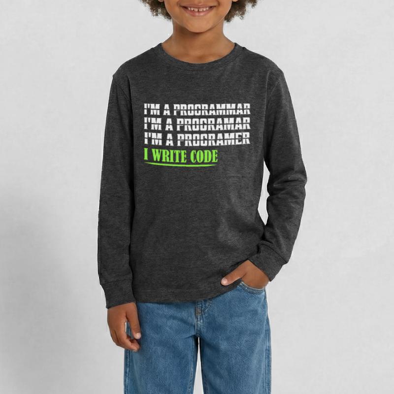 I'm A Programmar ........ I Write Code Coding Soft Teenager Premium Bio Langarmshirt
