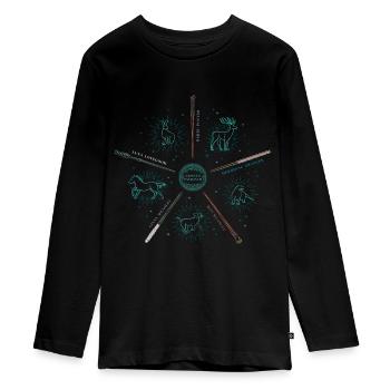 Harry Potter Expecto Patronum - Teenager Premium Bio Langarmshirt - Schwarz - Vorne - AI Model Kid Female (0cm)