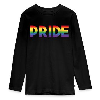 Orgueil - T-shirt manches longues Premium Ado - noir - Devant - AI Model Kid Female (0cm)