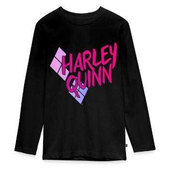 Harley Quinn Pink - Teenager Premium Bio Langarmshirt - Schwarz - Vorne - AI Model Kid Female (0cm)