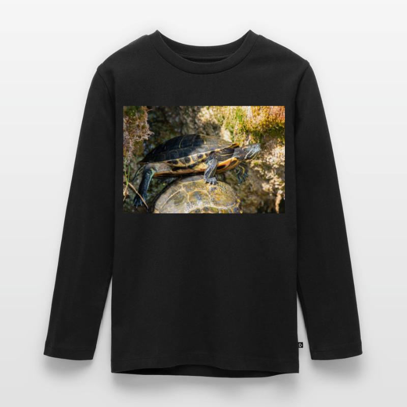 Gelbbauch-Slider Trachemys scripta scripta Teenager Premium Bio Langarmshirt