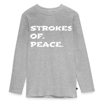 mind-body harmony contemporary art - Teenager Premium Organic Long Sleeve Shirt - heather grey - Front