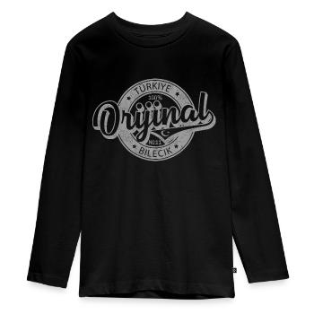 Bilecik - Teenager Premium Bio Langarmshirt - Schwarz - Vorne - AI Model Kid Female (0cm)