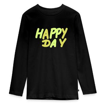 Bonne journée - T-shirt manches longues Premium Ado - noir - Devant - AI Model Kid Female (0cm)