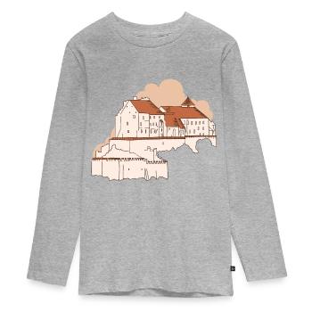 Burghausen - Bavière - T-shirt manches longues Premium Ado - gris chiné - Devant