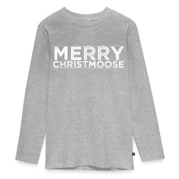 canadiana geek alces animal rights activists santa - Teenager Premium Bio Langarmshirt - Grau meliert - Vorne