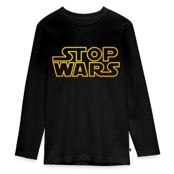 arrêter les guerres starlight contour - T-shirt manches longues Premium Ado - noir - Devant - AI Model Kid Female (0cm)