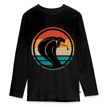 Cobras - T-shirt manches longues Premium Ado - noir - Devant - AI Model Kid Female (0cm)