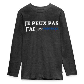 Football - Fußball - Fútbol - Calcio - Foot - Cool - T-shirt manches longues Premium Ado - anthracite chiné - Devant - AI Model Kid Female (0cm)