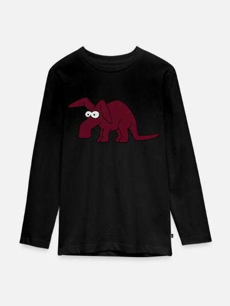 Erdferkel - Teenager Premium Bio Langarmshirt - Schwarz