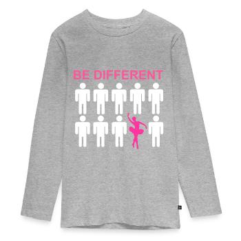 Danseur de ballet - T-shirt manches longues Premium Ado - gris chiné - Devant
