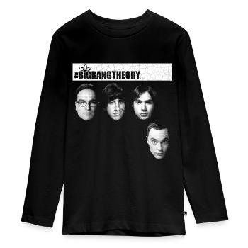 The Big Bang Theory Clever Heads Team - Teenager Premium Organic Long Sleeve Shirt - black - Front - AI Model Kid Female (0cm)