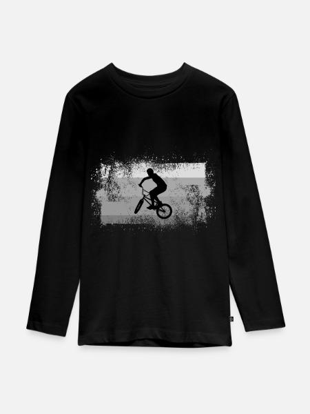 BMX - Teenager Premium Bio Langarmshirt - Schwarz