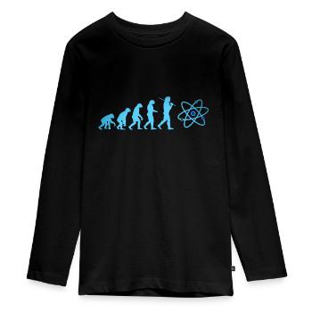 SCIENCE Evolution avec neutron atomique Big Bang - T-shirt manches longues Premium Ado - noir - Devant - AI Model Kid Female (0cm)