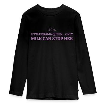 Baby - Teenager Premium Organic Long Sleeve Shirt - black - Front - AI Model Kid Female (0cm)