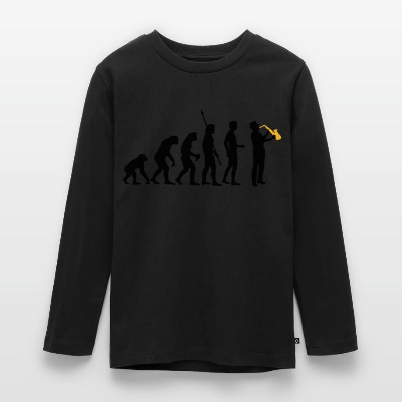 evolution_saxophon_a_2 Teenager Premium Bio Langarmshirt
