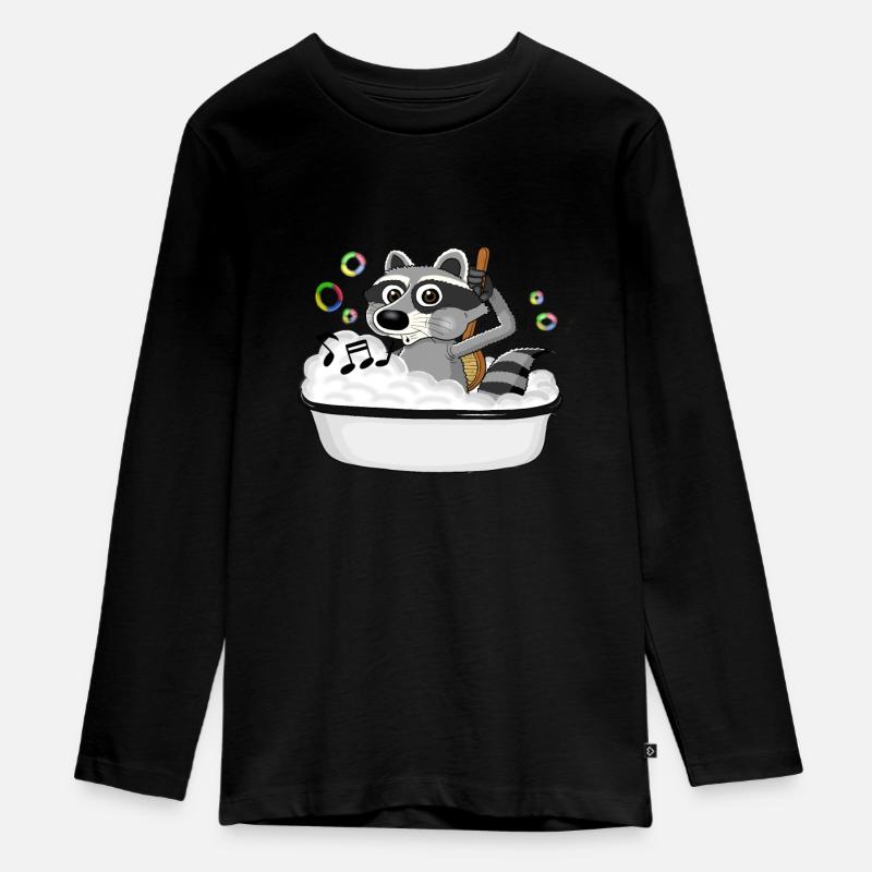 Waschbaer - T-shirt manches longues Premium Ado - noir