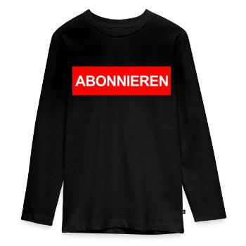 S'ABONNER À - T-shirt manches longues Premium Ado - noir - Devant - AI Model Kid Female (0cm)