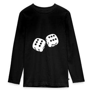 Jeu de dés - T-shirt manches longues Premium Ado - noir - Devant - AI Model Kid Female (0cm)