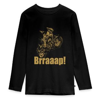 Motocross sports extrêmes - T-shirt manches longues Premium Ado - noir - Devant - AI Model Kid Female (0cm)